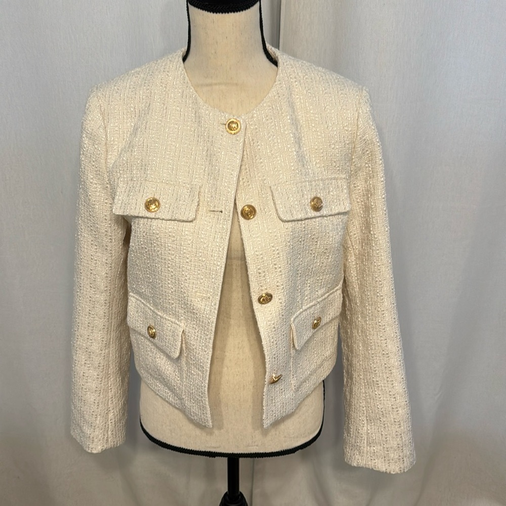 NWT H&M lady jacket white size S